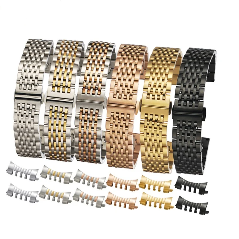 

18mm 19mm 20mm 21mm 22mm Stainless Steel Watch Strap Replacement for Universal Waterproof Sport Watch Band Accessories with Tool