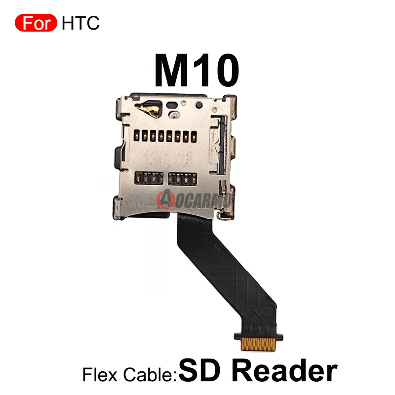 Piezas de repuesto, lector de tarjetas SD/Sim, soporte de bandeja Sim, Cable flexible para HTC M10