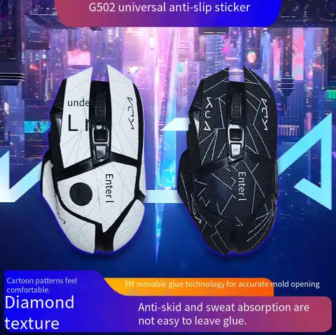 Skate Sticker Non Slip Suck Sweat Mouse Sticker ，For G502 Hero Game Mouse Replacement Accessories Mouse Grip Tape