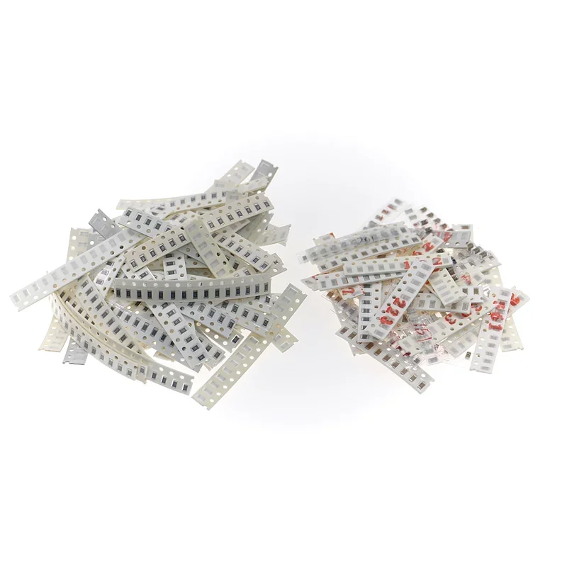 1150Pcs SMD 1206 0Ω-10MΩ 50 Value Resistor kit and 2.2pf-1uf 40 Value Capacitor Assorted set