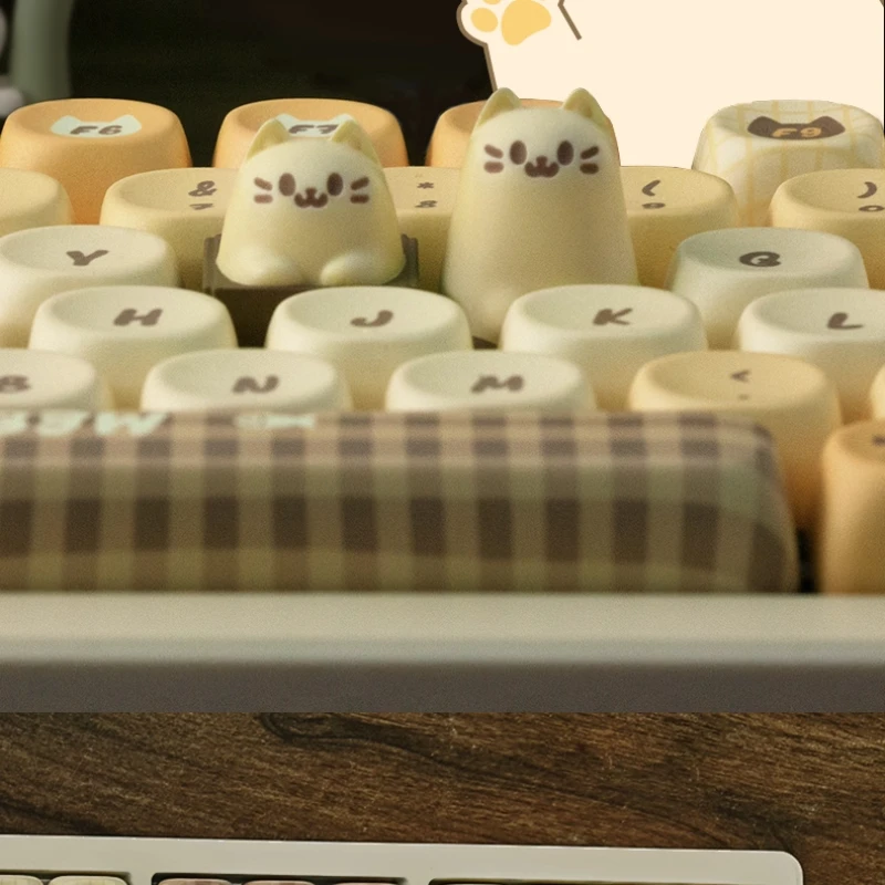 

139 Keys MEOW Theme Keycap Set MOA Profile PBT Dye Sublimation Fit 60%-108% Customized Mechanical Keyboard Peripheral Keycaps