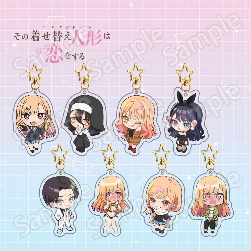 My Dress-Up Darling Marin Kitagawa Wakana Gojo Q Version 6cm Acrylic Keychain Anime Character Bag Pendant Collectible Fan Gift