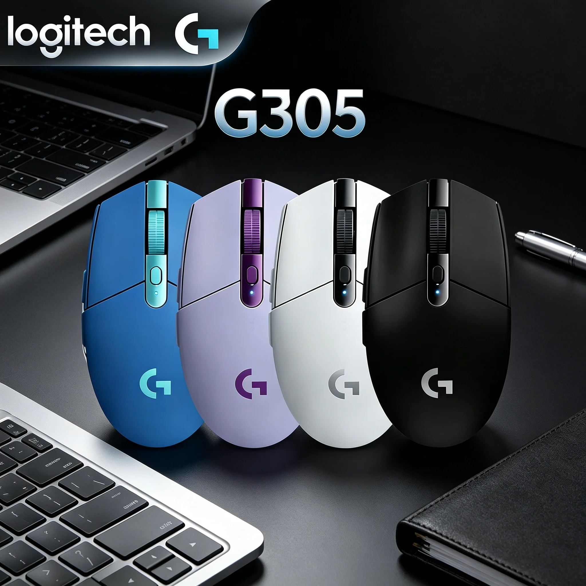 Plug And Play Logitech G305 2.4G Wireless Mouse Durable Mechanical Buttons Comfort Grip Mice For Competitive Gaming And Business