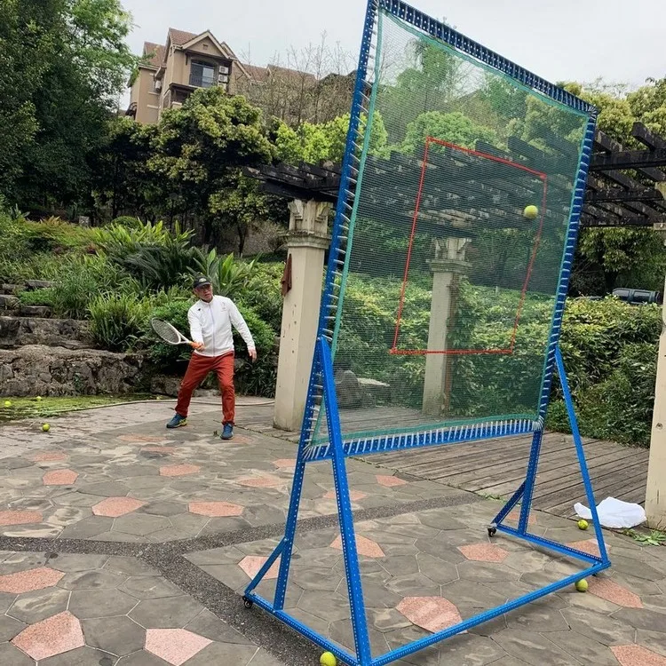 Tennis wall rebound with spring tennis exerciser Tennis rebound net is different from tennis serve machine.