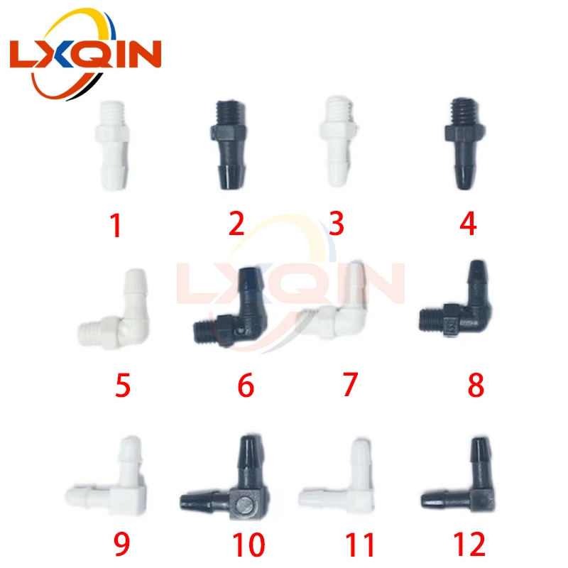 

LXQIN 20 шт. пластиковые чернильные трубки для принтера прямые/локоть/L/I формы для принтера Epson Roland Mutoh демпфер соединитель