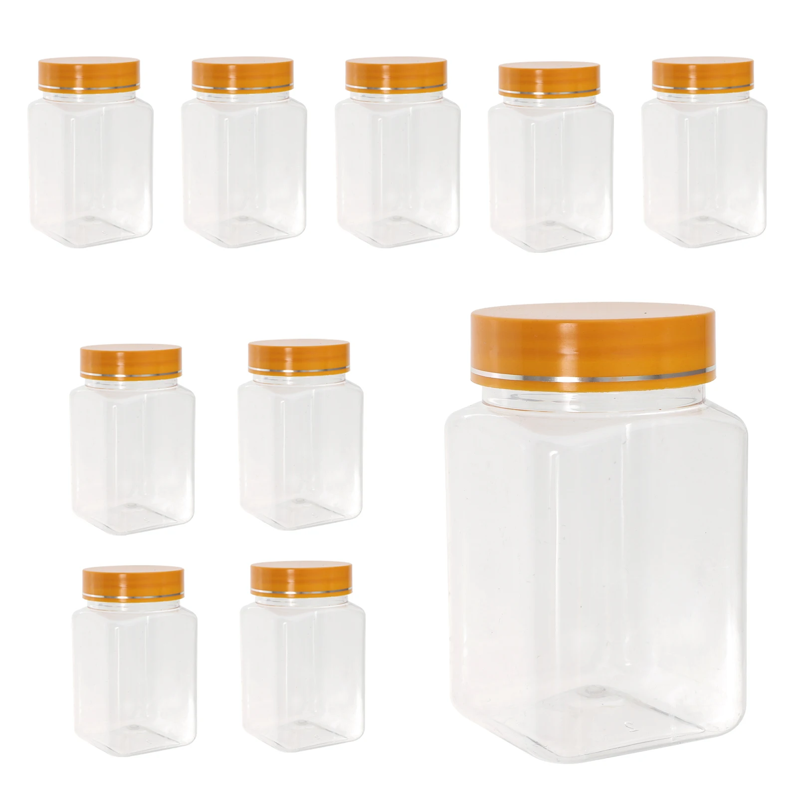 

10 Pcs Storage Container Empty Bottle PET Material Long Lasting Food Grade Safe Transparent
