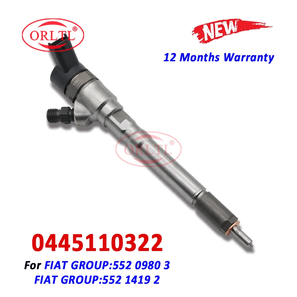 

ORLTL 0445110322 Diesel Injector 0 445 110 322 Fuel Injector Nozzle New 0445 110 322 For FIAT GROUP 55209803 55214192