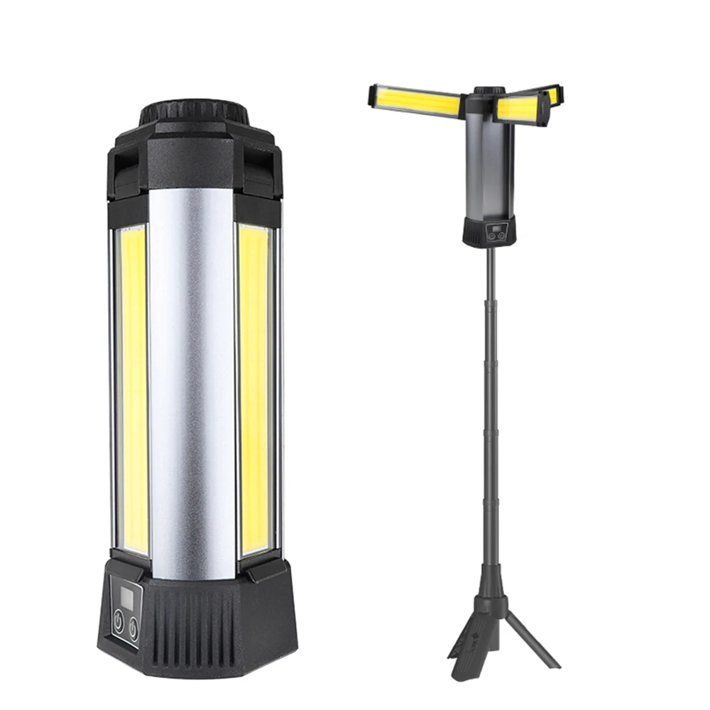

Adjustable Height LED Work Light Waterproof Foldable Camping Lanterns Built-in 3*18650 Battery Tent Light