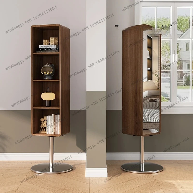 solid wood full-length mirror hanging hanger integrated full-body floor mirror household bedroom multi-functional storage