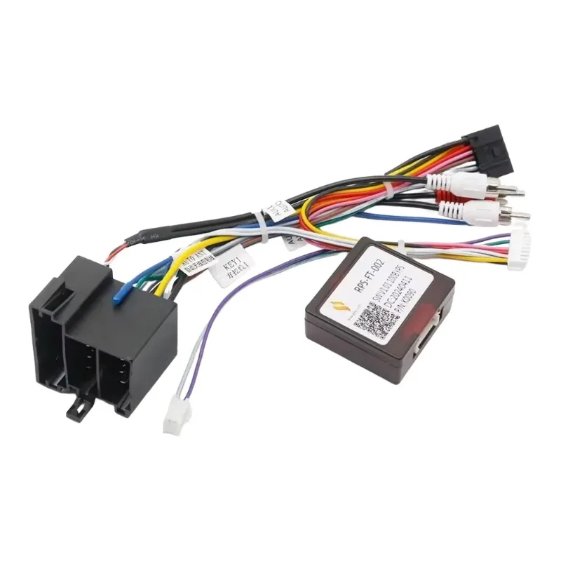 Car 16pin Wiring Harness Adapter Canbus Box Decoder Android Radio Power Cable For Fiat Bravo RP5-FT-002