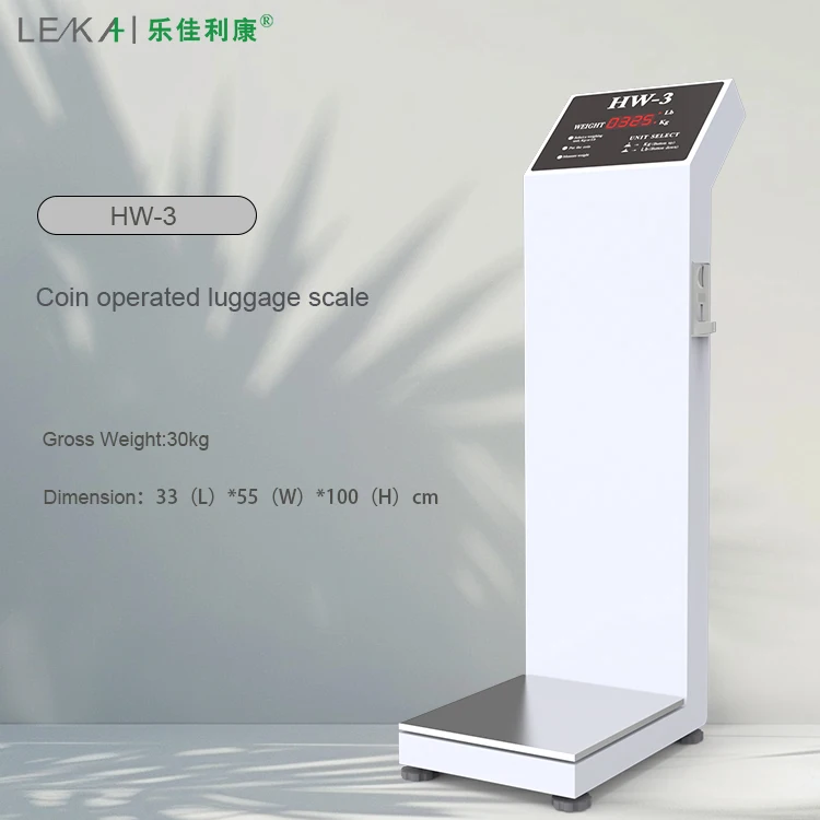 Multilingual Coin Operated Weight Vend Machine Airport Luggage Scale