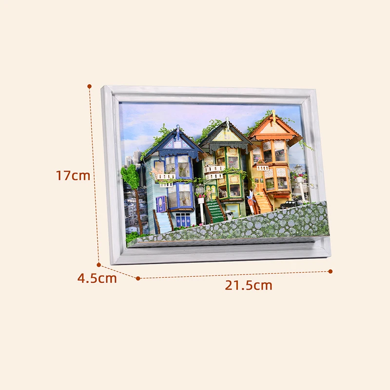 Maison de poupée en bois à monter soi-même, cadre européen, Kit de meubles miniatures, modèle de con