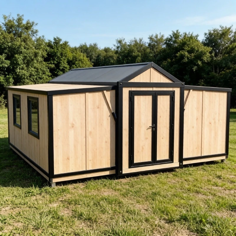 Prefabricated Mobile Tiny Home Expandable Container House 2 3 Bedroom Bathroom Kitchen Folding Room Container Prefab House