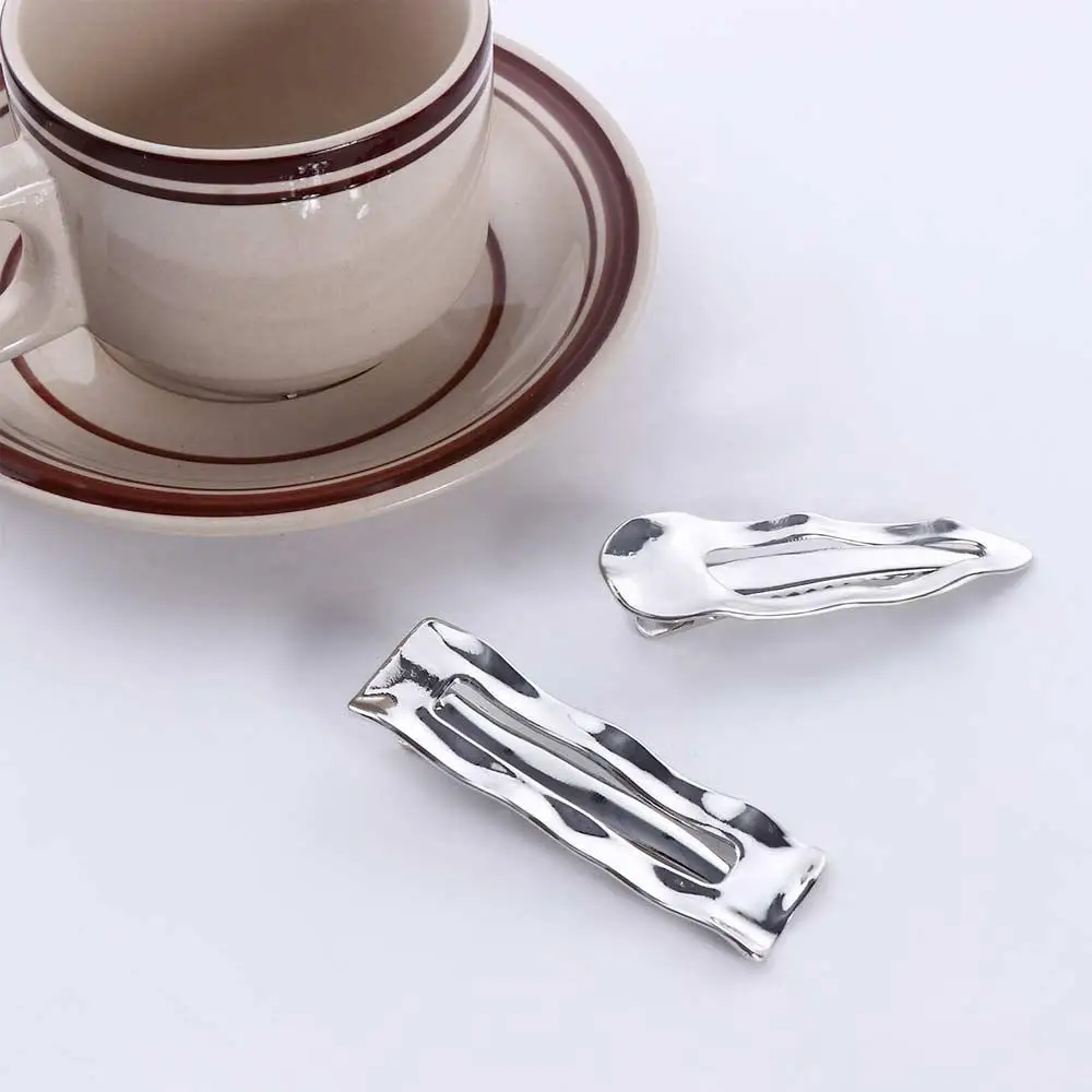 

Shaped Korean Style Women Headwear Rectangle Hollow Side Bangs Hair Clips Fix Fringe Barrette Metal Hair Pins Punk Hair Clips