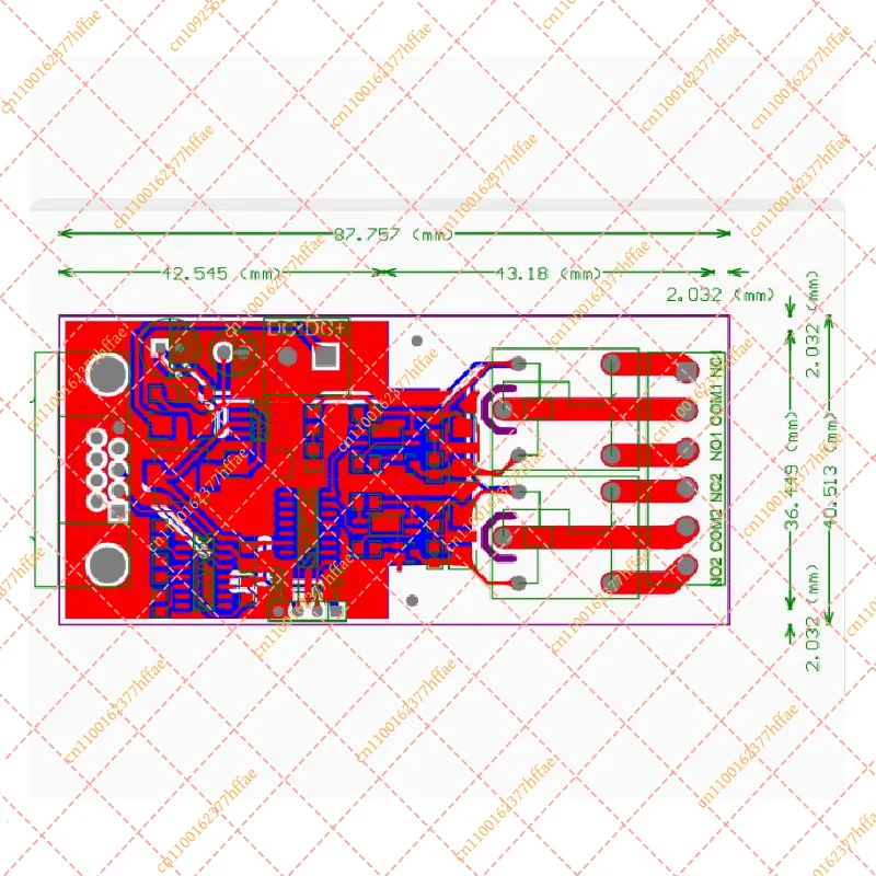 RS485 Serial 2-Channel Relay Module Single-Chip MCU Control Motor Forward Reverse Switch