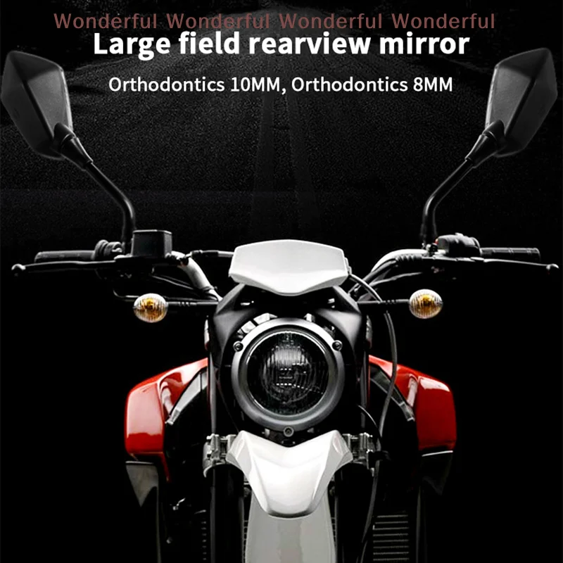 

Scooter & E-Bike 8mm 10mm Universal Mirror Pair, 2Pcs Electromobile Motorcycle Convex Rearview Mirrors.