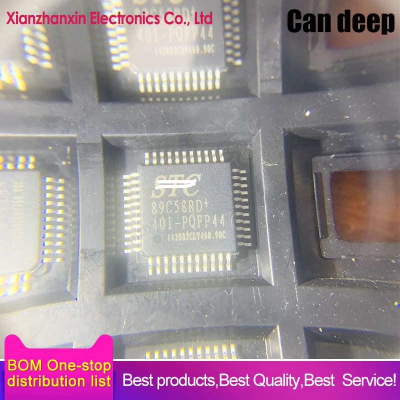 1~5pcs/lot STC89C58RD+40I-PQFP44 STC89C58RD 89C58RD QFP-44  single chip microcomputer