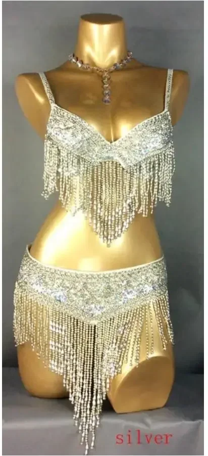 Hot girl stage show dance clothing Sexy belly dance costume nightclub bar evening party wear