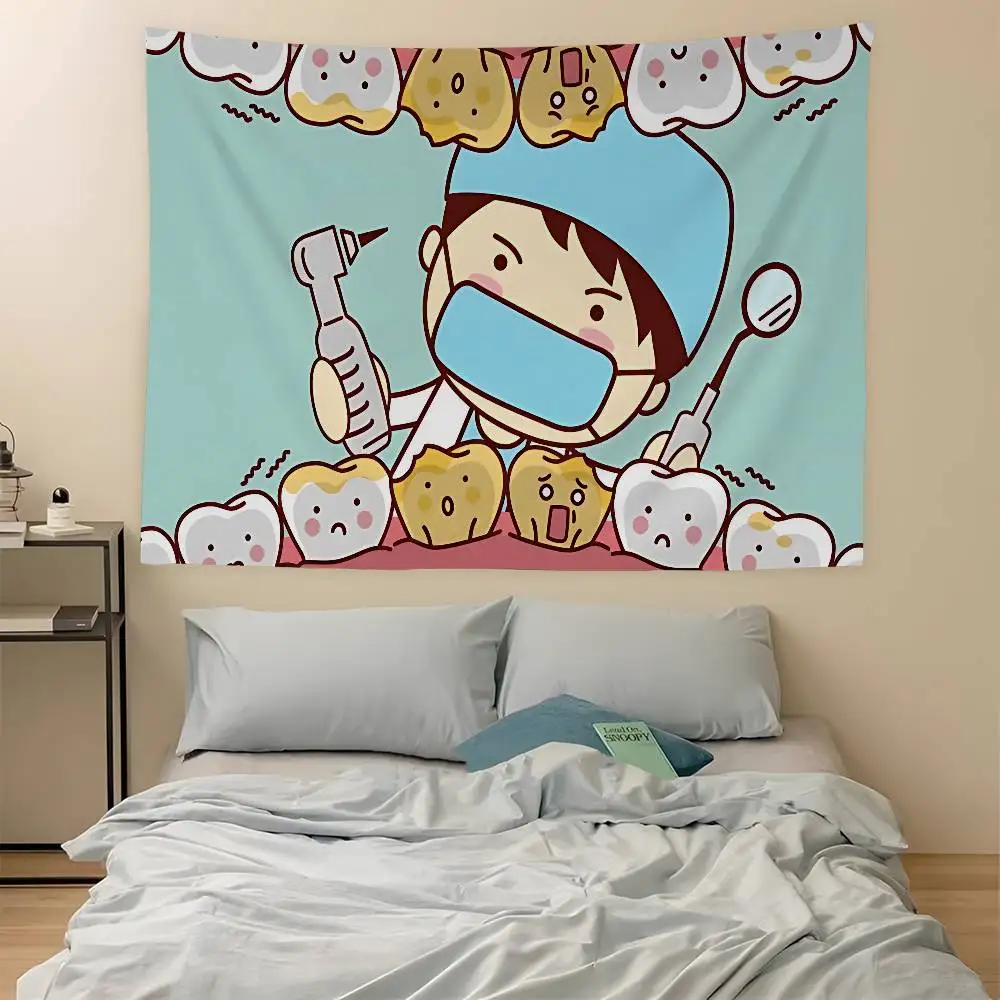 The Dentist Tooth Cute Hanging Bohemian Tapestry Hanging Tarot Hippie Wall Rugs Dorm Japanese Tapestry
