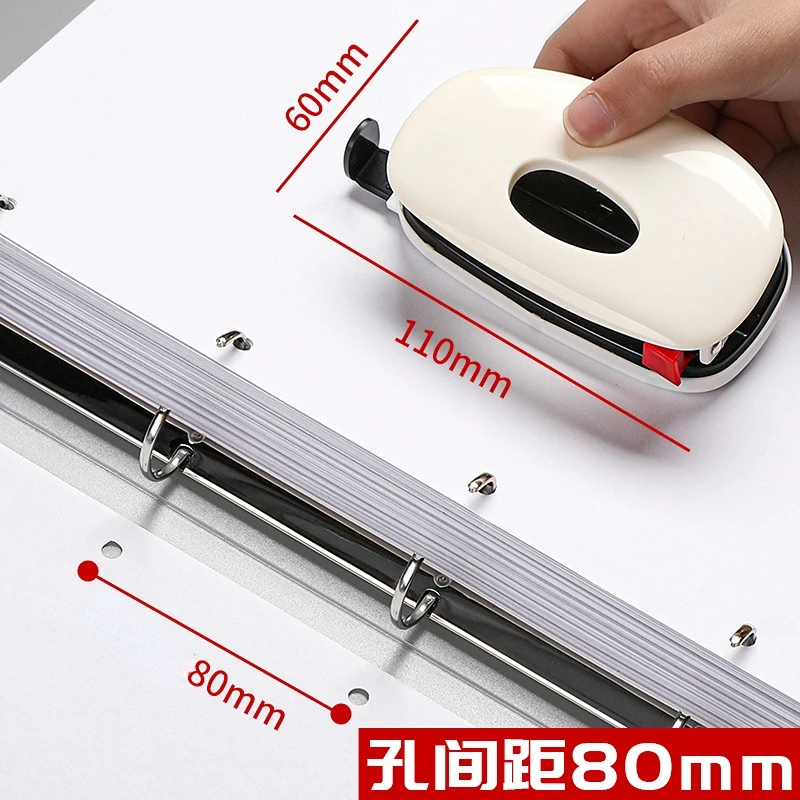 A4 File Folders Display Book 4Hole Ring Binder File Folders Transparent Color Waterproof Document Ring Binder Folder