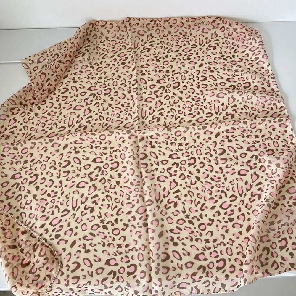 

Fashion Y2K Leopard Print Hair Scarf Hip Hop Turban Punk Bandana Hair Accessories Spicy Girl Star Hair Band Streetwear