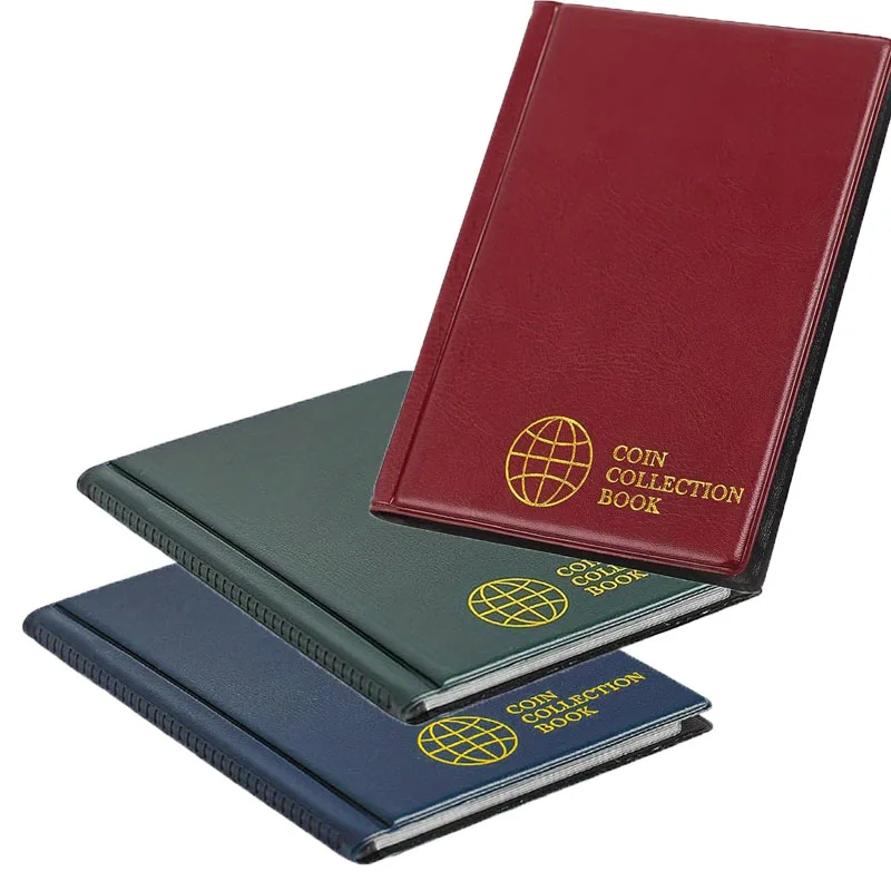 ألبوم تجميع العملات المعدنية الممتاز بـ 120 فتحة، صفحات PVC متينة للتخزين الواقي، منظم عددي هدية لهواة الجمع