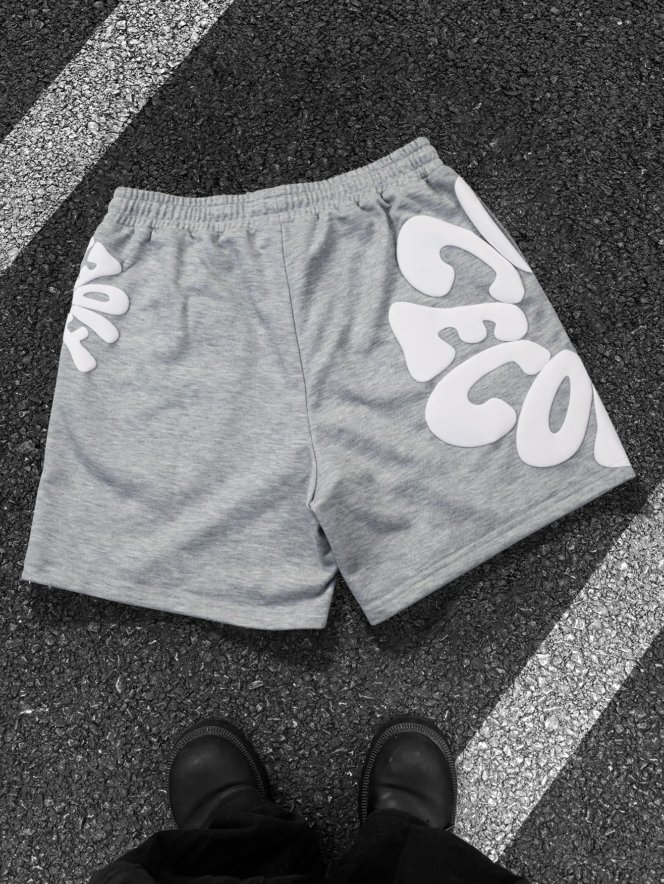 Herren Loose Fit Streetwear Shorts Trendige Marke Y2K Hip Hop Polyester Sportliche Mehrfarbige Schwarz-Weiße S-2XL Vollgrößen Alltagskleidung – Detail 4