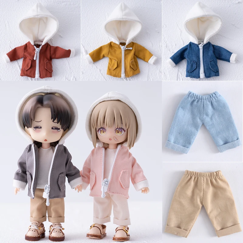 Ob11 Doll Clothes Cute Yellow Hooded Jacket or Pants,for Obitsu11 Gsc, Ymy Body, Ufdoll, P9, 1/12bjd Dolls Accessories Toys