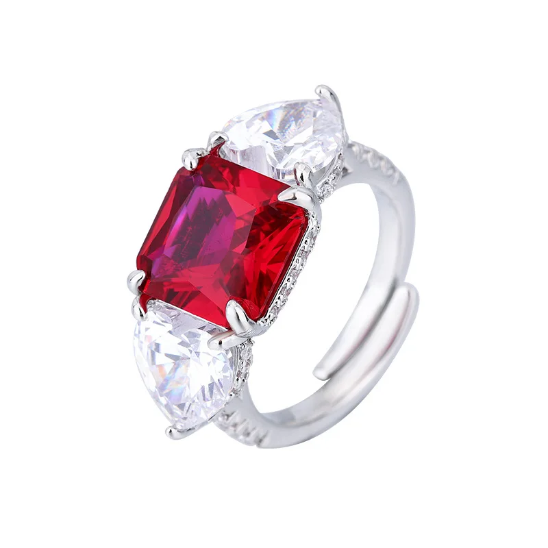 Jewelry Gold Plated Gemstone Square Inlaid 10*10 Vintage Ring for Women