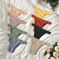 Mutandine senza cuciture da donna Mutandine tinta unita Bikini Slip intimo Lingerie sexy Taglio gamba alta Mutande femminili Perizoma comfort