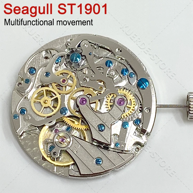 NEU Seagull 21 Jewels Handaufzugsregister Mechanischer Chronograph ST1901 Uhrwerk Uhrwerk 3–9 Stunden Sekundenwerk