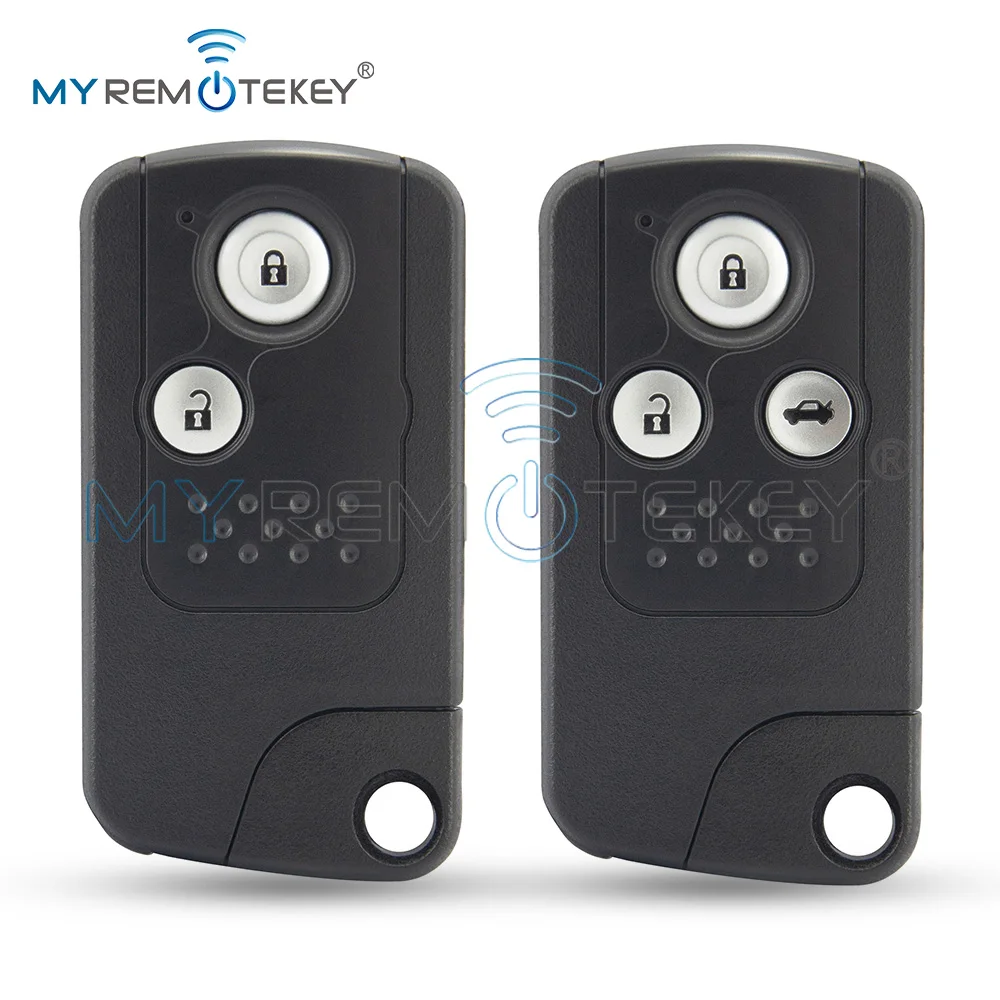 MYREMOTEKEY Smart Car Key Case Fob 2/3 Buttons Uncut Blade for Honda CRV Fit 2009 2010 2011 Remote Shell