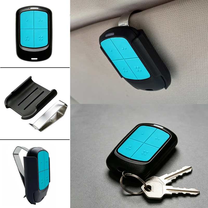 ROGER E80/TX52R/2 E80/TX54R/2 H80 TX22 M80 TX44R TX12 TX14 Garage / Gate Remote Control Duplicator 433.92MHz Includes Visor Clip