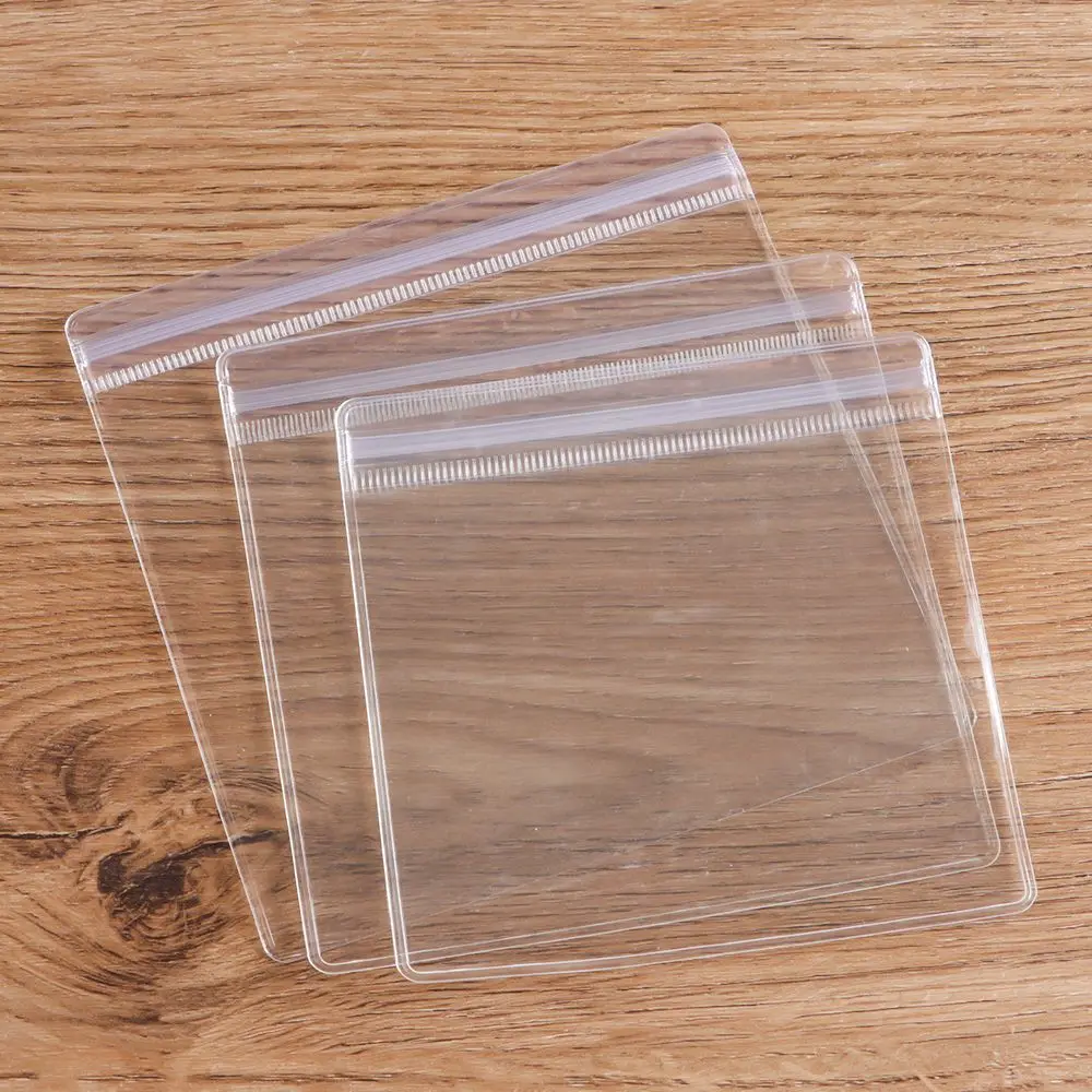 100Pcs New PVC Plastic Self Sealing Bag Dustproof Transparent Zip Lock Bags Reclosable Jewelry Bag Bracelet Ring