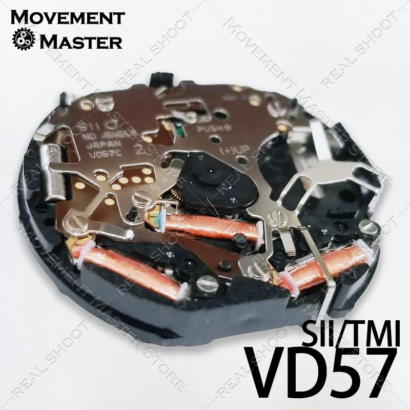 Original Watch Movement SII TMI VD57 VD57C Multifunction Quartz Chronograph 6 Hands Japan Made Watch Repair Replacement Parts