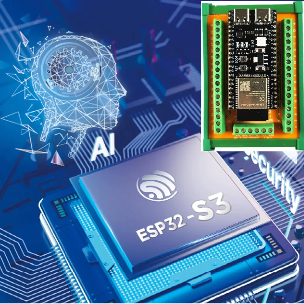 

Модуль расширения ESP32 S3 WiFi BLE RS485 для простого ПЛК в системе на DIN-рейке