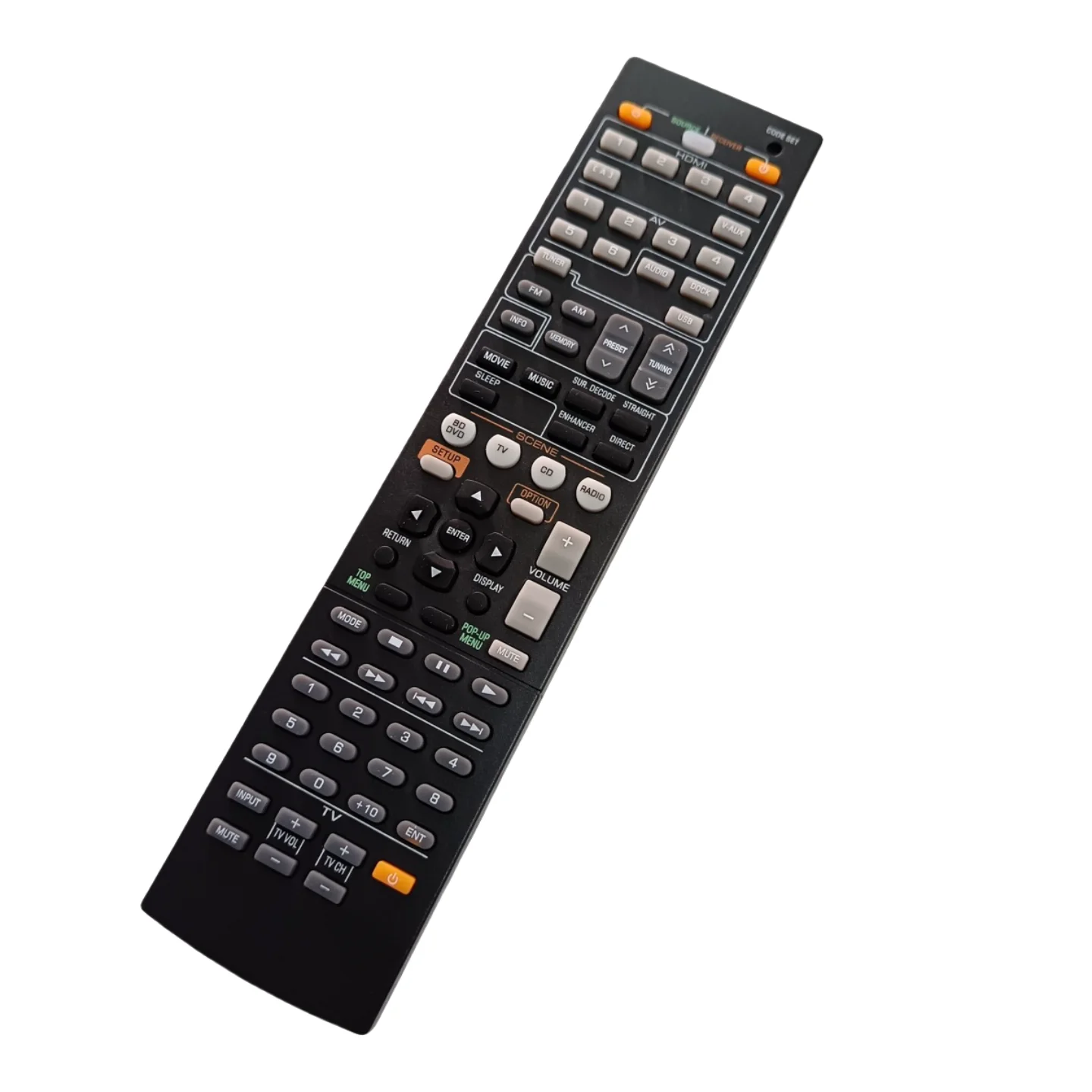 Replacement Remote Control for Yamaha AV Receiver RAV432 WW51040 EX Remote Control RX-V471 YHT-595 YHT-595BL YHT-