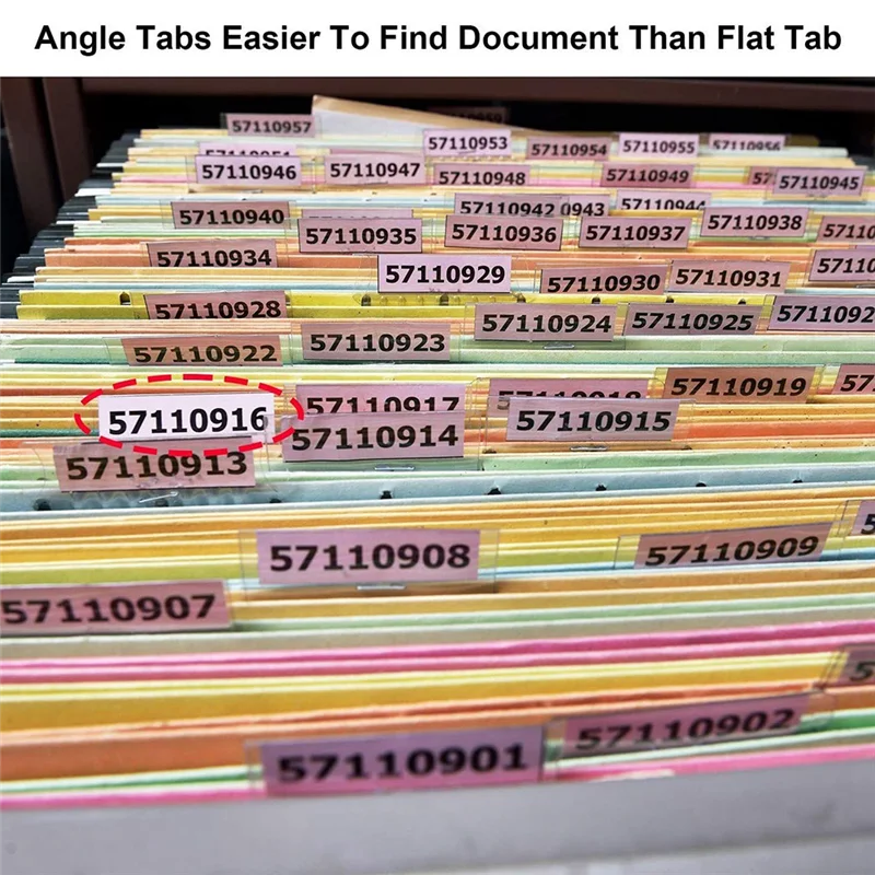 EF-120 Piece Hanging Folder Tabs And Inserts For Quick Identification Of Hanging Files, Easy To Read, Plastic Hanging File Inser