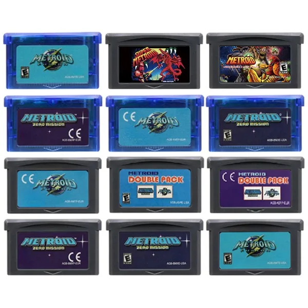 GBA Game Cartridge Metroid Series Video Game Console Card Fusion Zero Mission Crocomire Last Stand