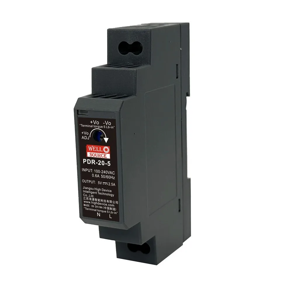 

Industrial DIN Rail Switching Power Supply Source Design Circuit Factory price 20W 5V 12V 24V Single Output Switch