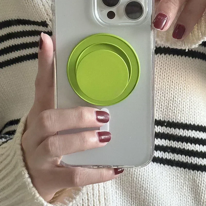 Simpatico supporto coreano 3D semplice in tinta unita per Magsafe PopSockets Magsafe Grip per Iphone16 Griptok Grip Tok Supporto per staffa di supporto