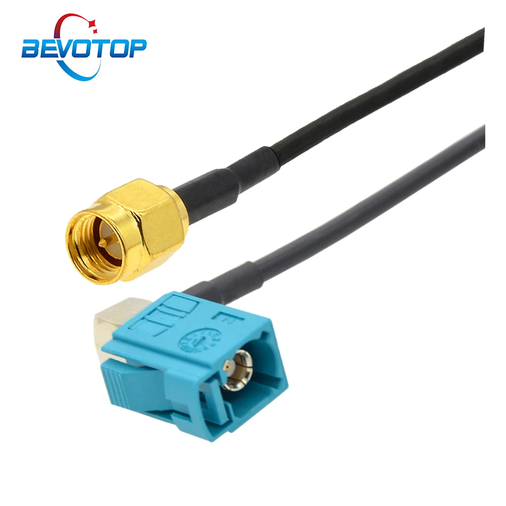 10pcs SMA to Fakra Z Cable RG174 RF Coaxial Pigtail SMA Male to Fakra Z Male Right Angle Auto Car GPS Antenna Extension Cable