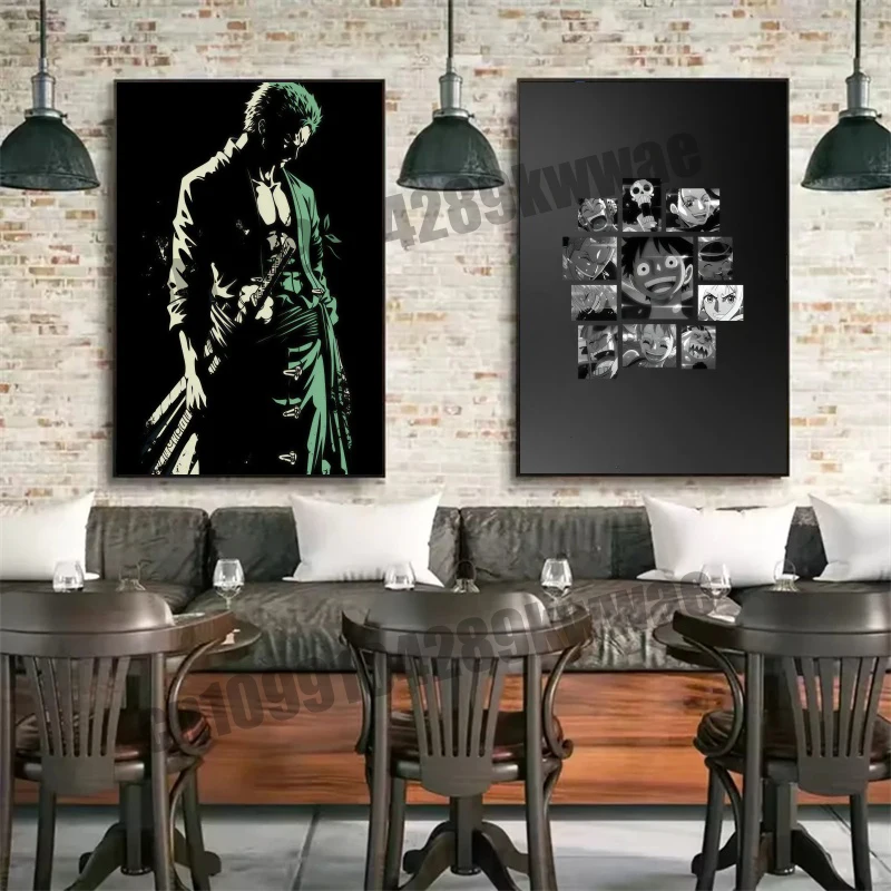 

Japanese Anime One Piece Super Cool Style High-definition Picture Poster Canvas Painting Suitable for Living Room Decoration