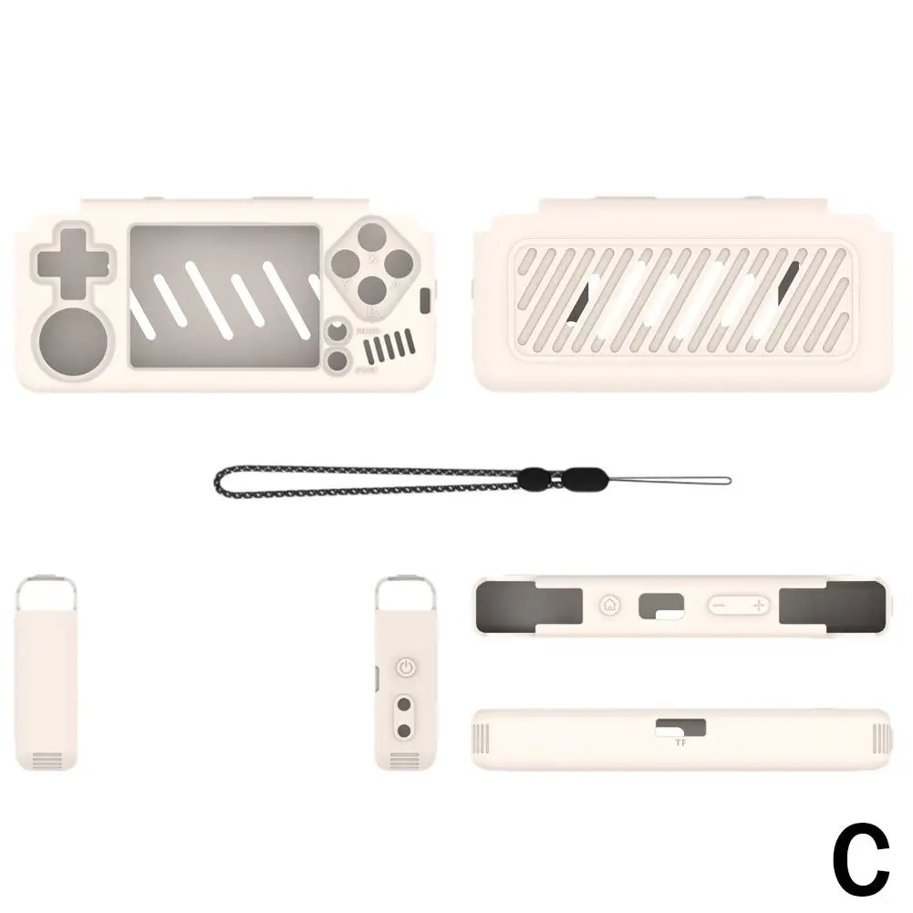 휴대용 오픈 소스 핸드헬드 게임 콘솔 실리콘 보호 커버, 낙하 방지 방진 스토리지 Soli R2D7, MiyooA30 에 적합