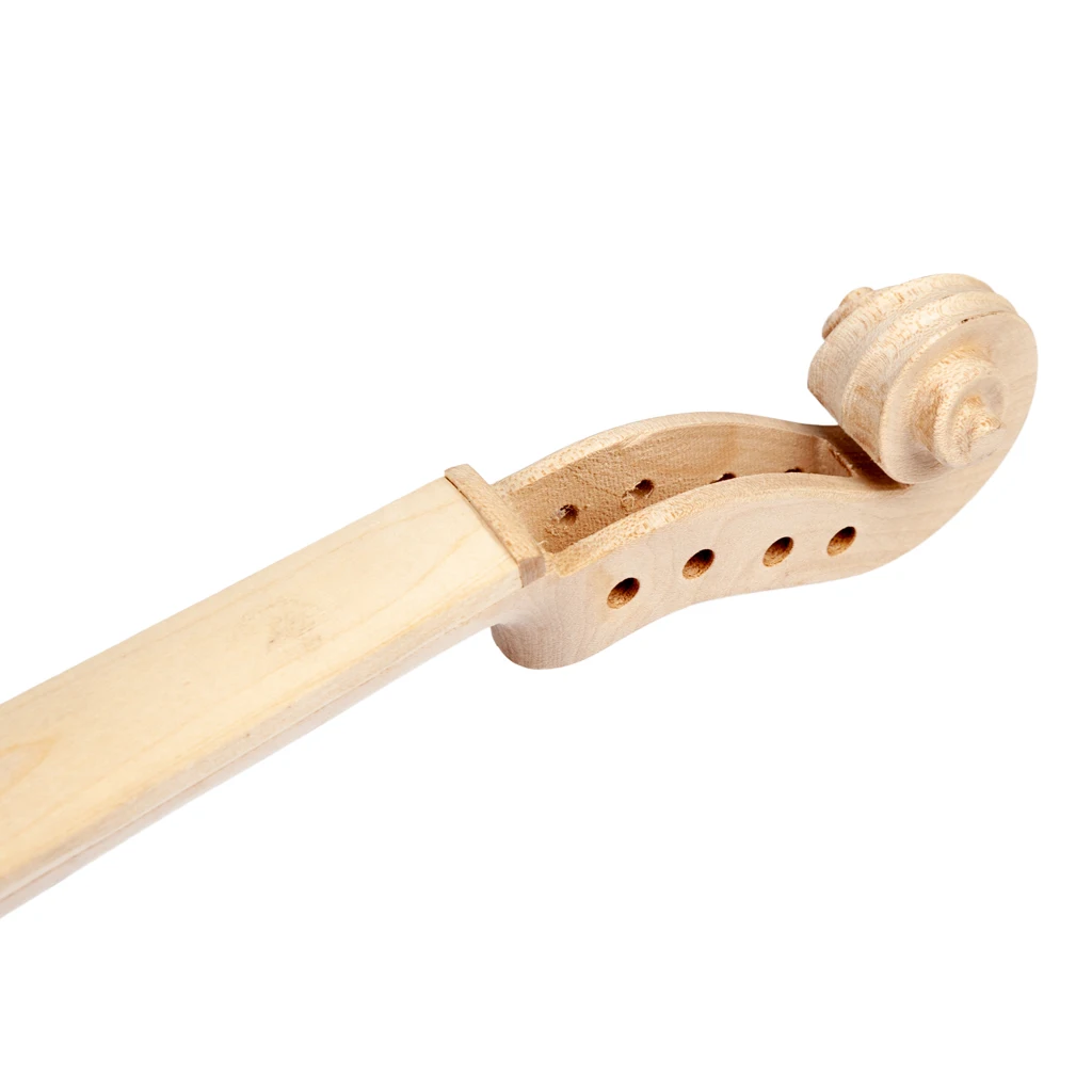 NAOMI Violin Neck W/ Fingerboard  White Embryo Neck Hand Carved Maple Violin Neck Violin Parts Accessories New