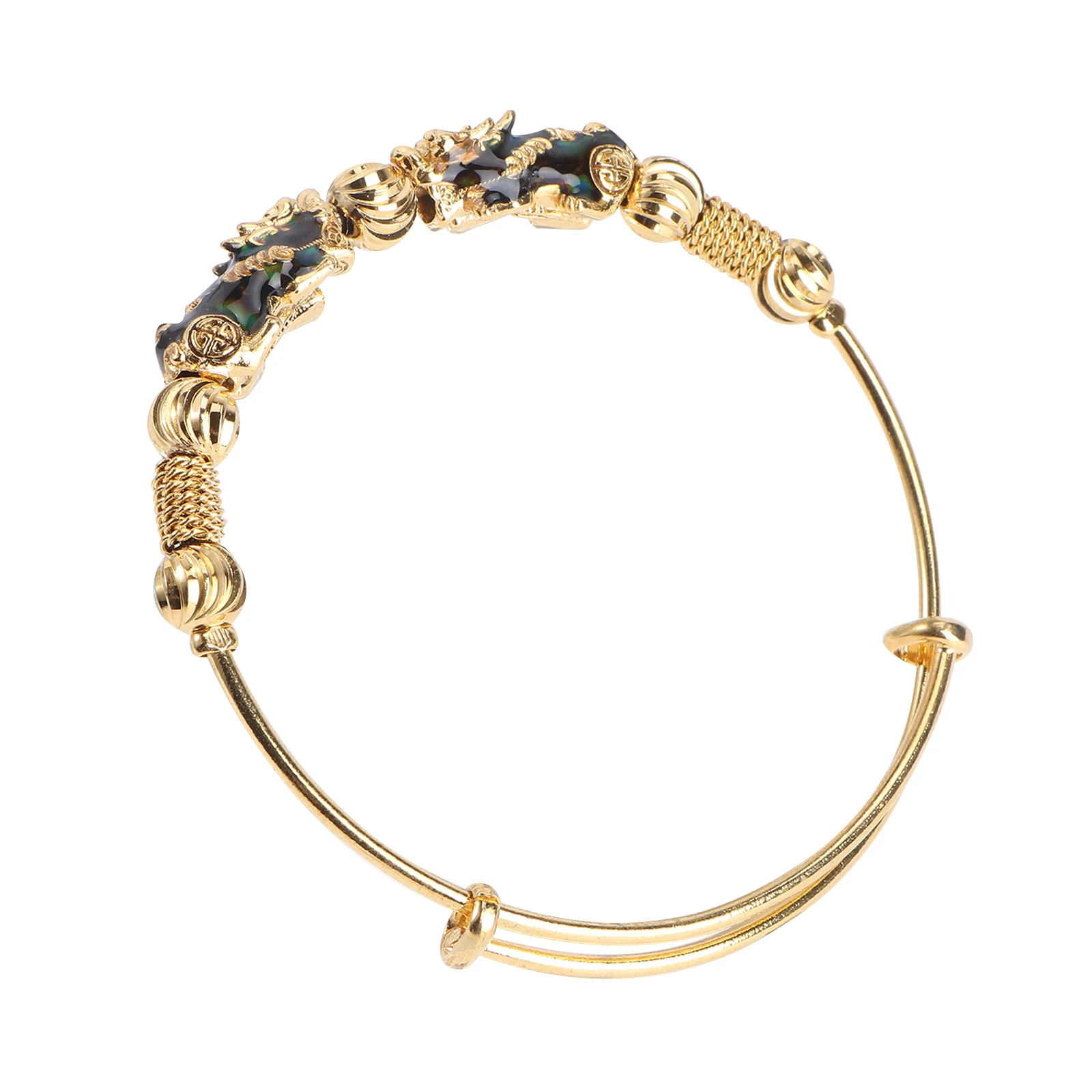 

1pc Titanium Plated Adjustable Bangle Durable Golden Pi Bracelet Fashion Wristband Gift For Women Girls Birthday Christmas