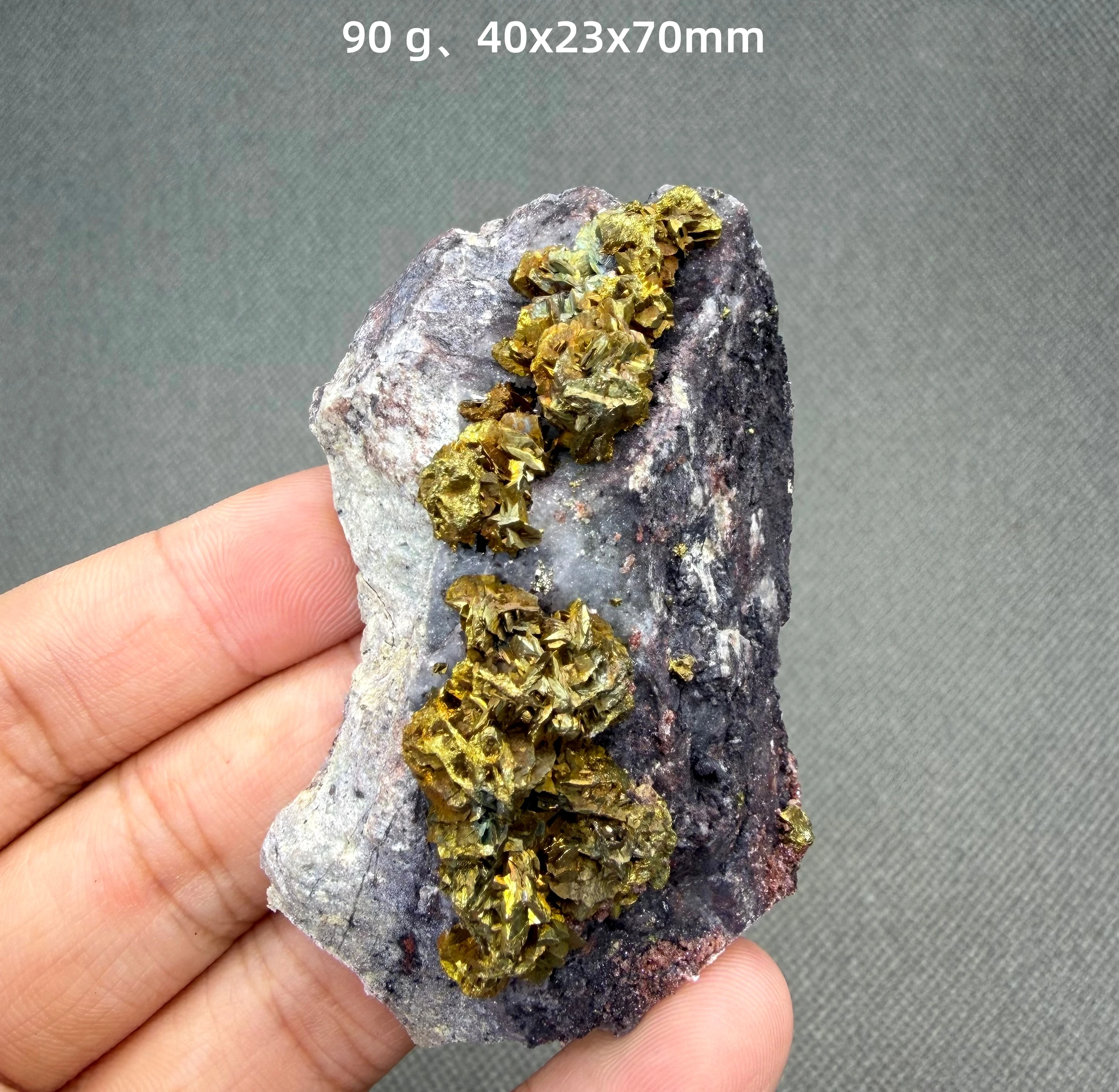 Natural Chalcopyrite Crystal Cluster Golden Metallic Copper Ore Mineral Specimen Home Decor