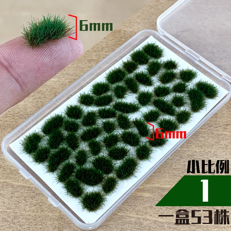 Tufes d'herbe statiques miniatures de 6Mm pour aménagement de Train ferroviaire Ho N Oo/pays de réservoir de jeu de guerre militaire/fabrication de modèles de bricolage/diorama 1 boîte