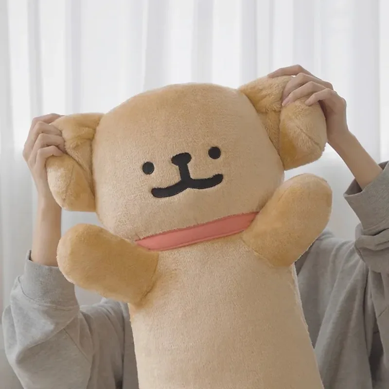 Cute puppy plush doll dorm room pillow soft bed sleeping with legs clipped for girl birthday gift long pillow