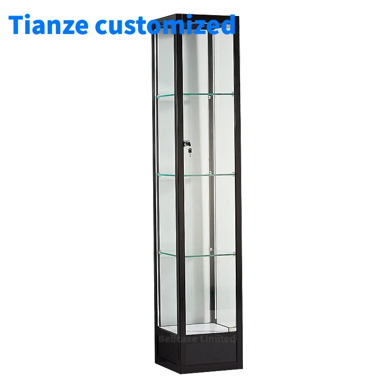 （customized）Normal Types Of Expanded Snack Shop Shelf Shelves Store Glass Display Cabinet Showcase